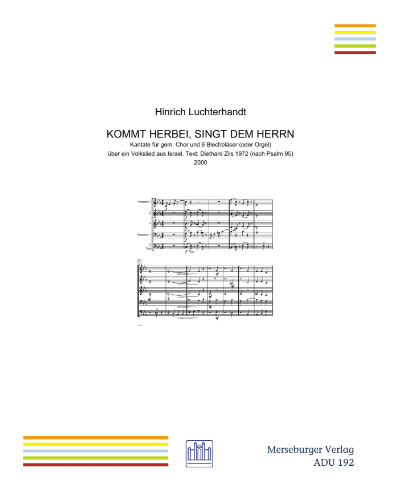 Kommt herbei, singt dem Herrn — Hinrich Luchterhandt
