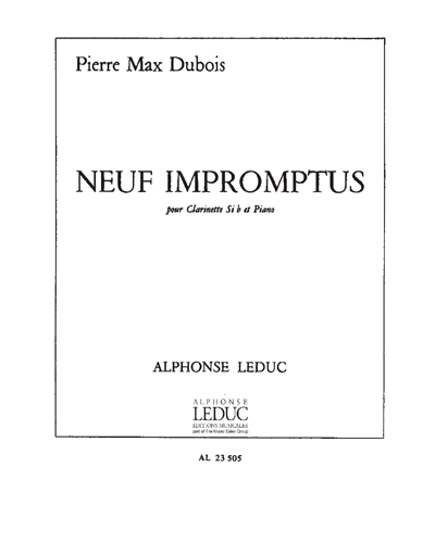Nine Impromptus for Clarinet in B-flat and Piano — Pierre-Max Dubois