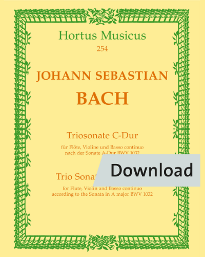Trio Sonata for Flute, Violin and Basso continuo in C major — 巴赫