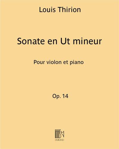 Sonate en Ut mineur Op. 14 — Louis Thirion