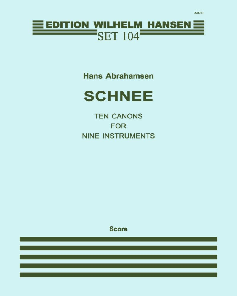 Schnee — 汉斯·亚伯拉罕森