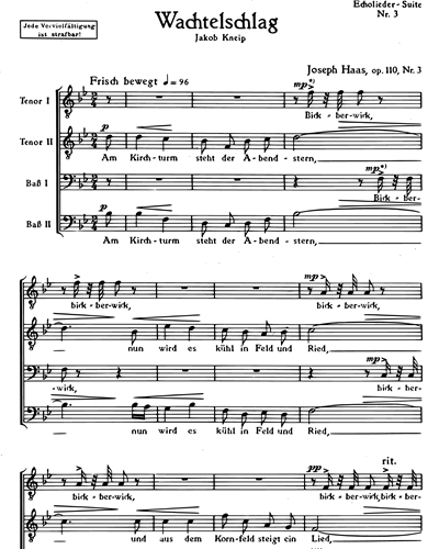 Echolieder-Suite — Joseph Haas