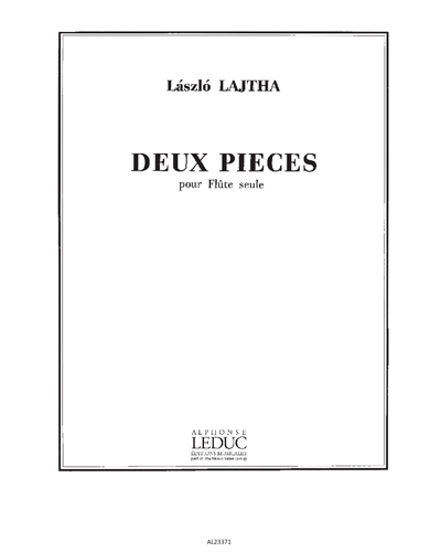 Two Pieces for Solo Flute, op. 69 — László Lajtha