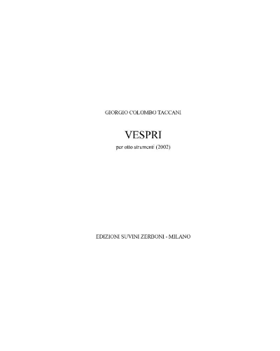 Vespri — Giorgio Colombo Taccani