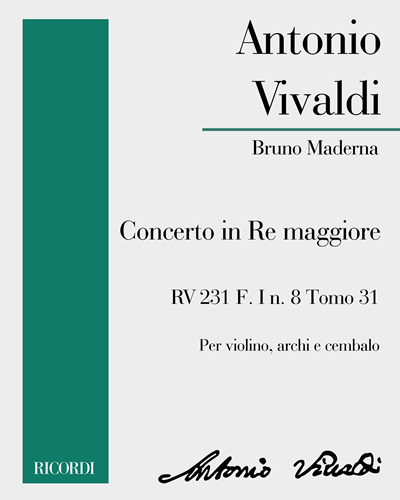 Concerto in D major, RV 231, F. I no. 8 — 维瓦尔第