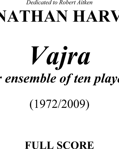 Vajra — 乔纳森·哈维