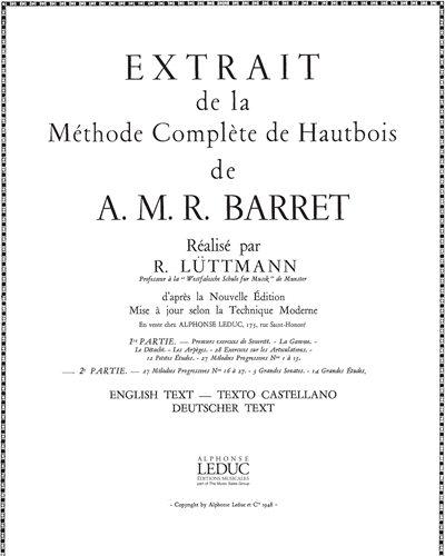 Extrait de la Méthode Complète de Hautbois — Apollon Marie-Rose Barret