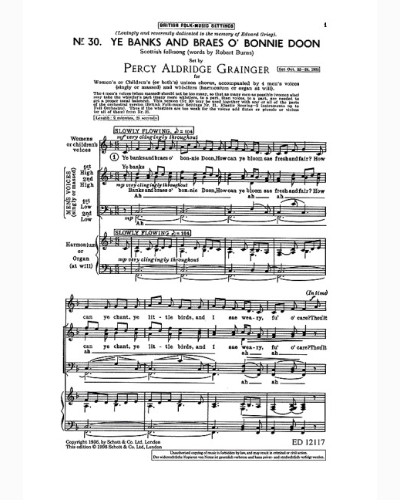 British Folk-Music Settings — Percy Grainger
