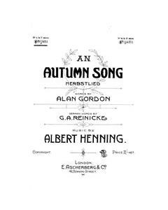 An Autumn Song (Herbstlied) — Albert Henning