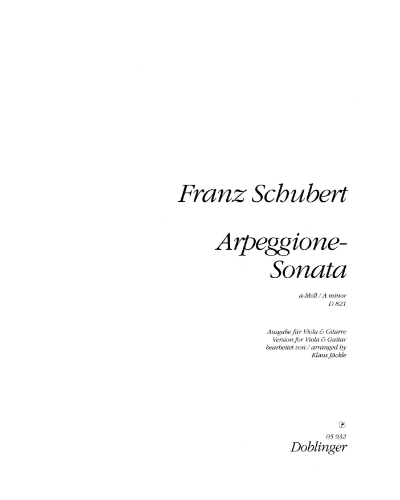 Arpeggione Sonata in A minor, op. 821 — Franz Schubert