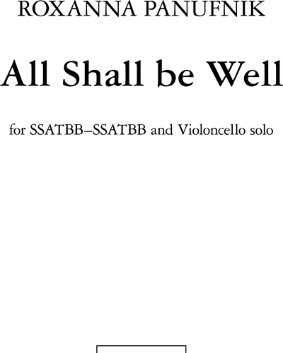 All Shall be Well (cello part) — Roxanna Panufnik
