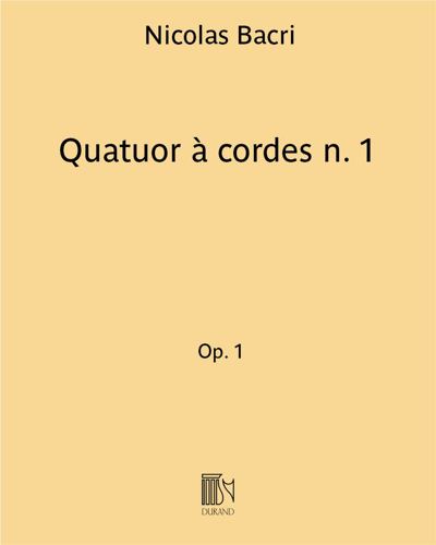 Quatuor à cordes n. 1 Op. 1 — 尼古拉·巴克里