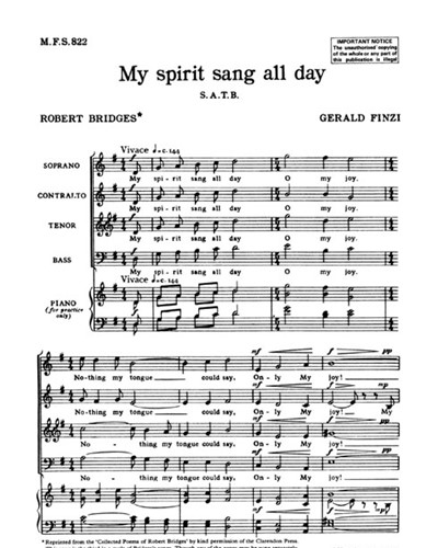 My Spirit Sang All Day — Gerald Finzi