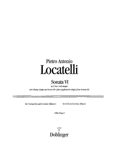 Sonata No. 6 in D major — Pietro Locatelli