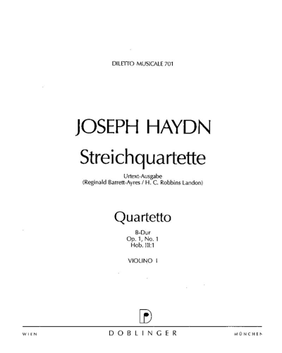 String Quartet in B-flat major, op. 1/1 — 海顿