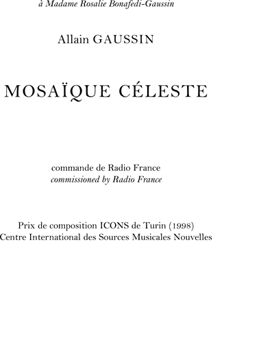 Mosaïque Céleste — Allain Gaussin