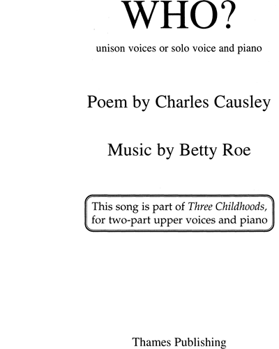 Who? — Betty Roe