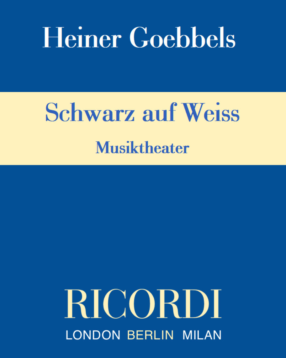 Schwarz auf Weiss — Heiner Goebbels