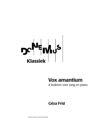 Vox amantium — Géza Frid