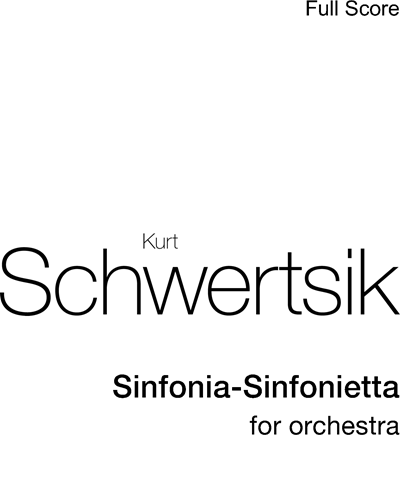 Sinfonia-Sinfonietta, op. 73 — Kurt Schwertsik