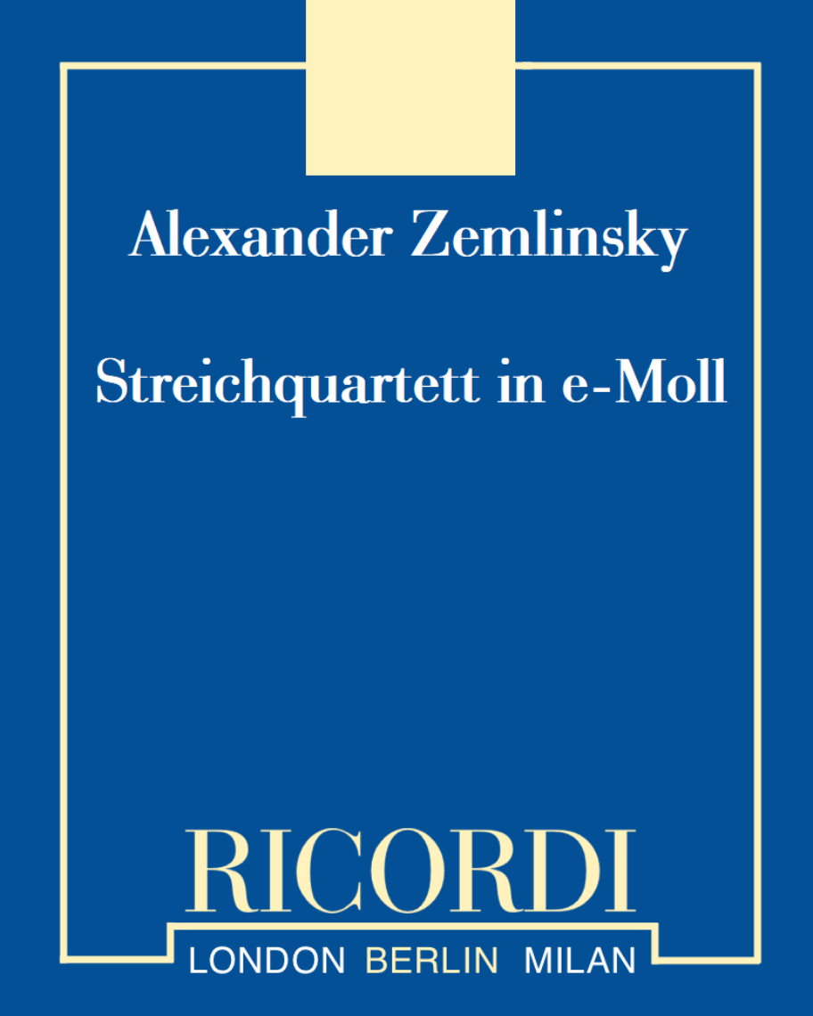 String Quartet in E minor — 策姆林斯基