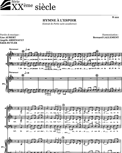 Hymne à l'espoir — Bernard Lallement