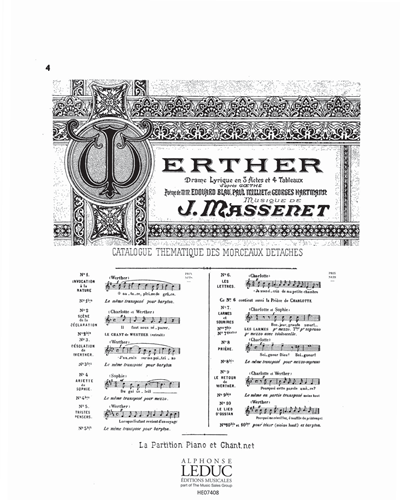 Ariette (Sophie) No. 4 (from 'Werther') — 马斯内