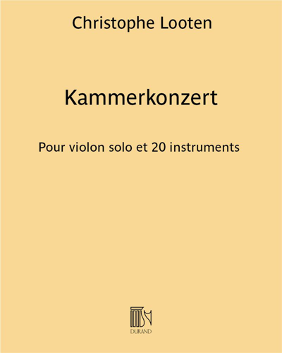 Kammerkonzert — Christophe Looten