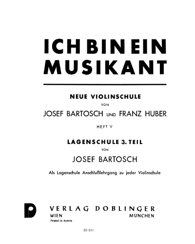 Ich bin ein Musikant, Book 6 — Josef Bartosch