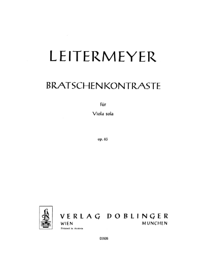 Bratschenkontraste — Fritz Leitermeyer