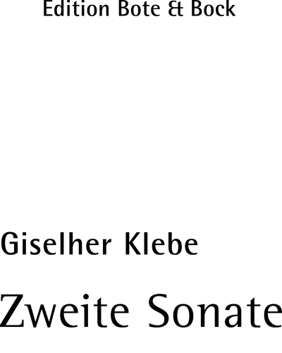 Sonata No. 2, op. 20 — Giselher Klebe