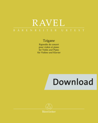 Tzigane for violin and piano — 拉威尔