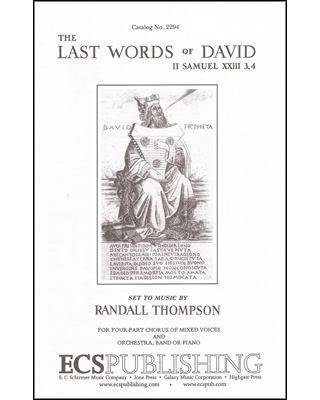 The Last Words Of David — Randall Thompson