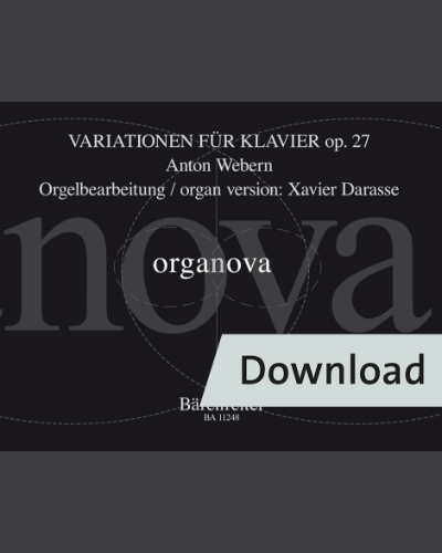 Variationen for piano, op. 27 — 韦伯恩