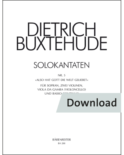 Also hat Gott die Welt geliebet no. 5 — 布克斯特胡德