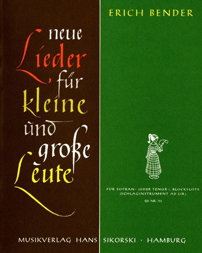 New Songs for Children and Grown-Ups — Erich Bender