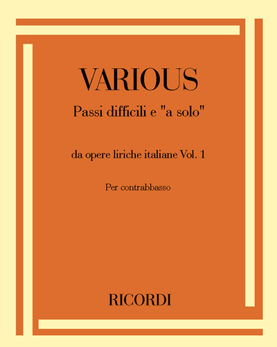 Passi difficili e 'a solo' da opere liriche italiane Vol. 1 — 合集