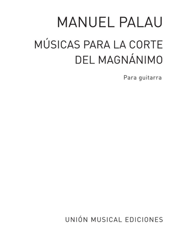 Músicas para la corte del magnánimo — Manuel Palau Boix