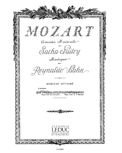 Lettre (from 'Mozart, un Comédie en 3 Actes') — 雷纳尔多·哈恩