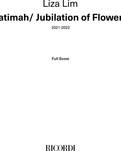 Annunciation Triptych part 3: Fatimah / Jubilation of Flowers — Liza Lim