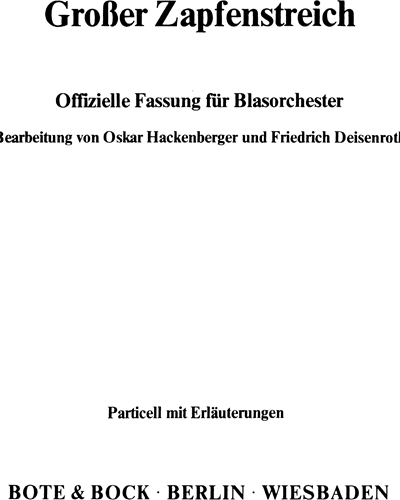 Großer Zapfenstreich — Oskar Hackenberger