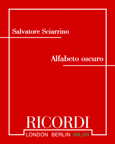 Alfabeto oscuro — Salvatore Sciarrino