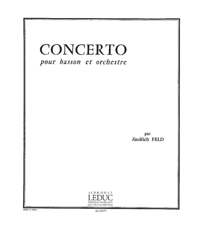 Concerto for Bassoon and Orchestra — Jindřich Feld