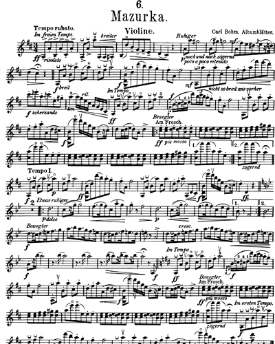 Mazurka No. 6 (from 'Album Leaves: 12 Melodious Pieces') — 卡尔·博姆