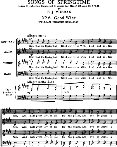 Songs Of Springtime — Ernest John Moeran