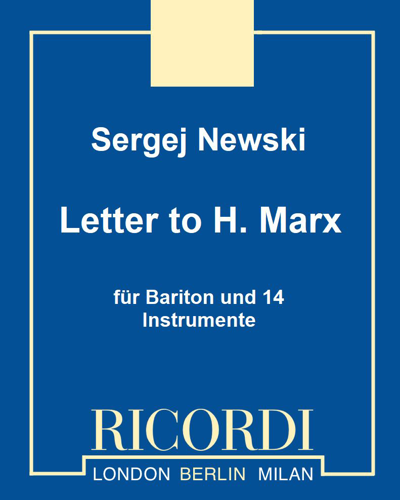 Letter to H. Marx — Sergej Newski