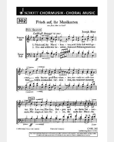 Frisch auf, ihr Musikanten — Joseph Haas