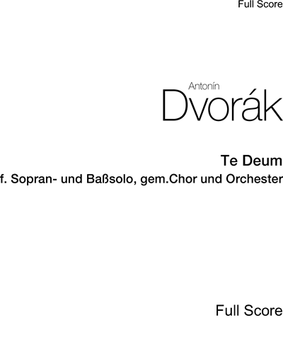 Te Deum, op. 103 — 德沃夏克