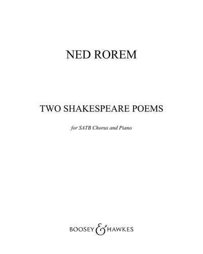 Two Shakespeare Poems — 内德·罗雷姆