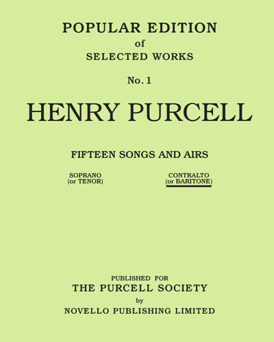 Fifteen Songs and Airs No. 1 — Henry Purcell